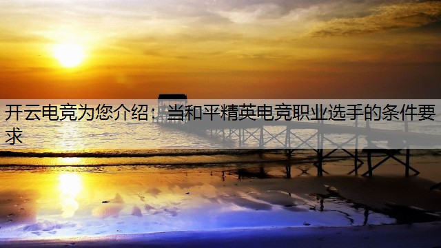 开云电竞为您介绍：当和平精英电竞职业选手的条件要求