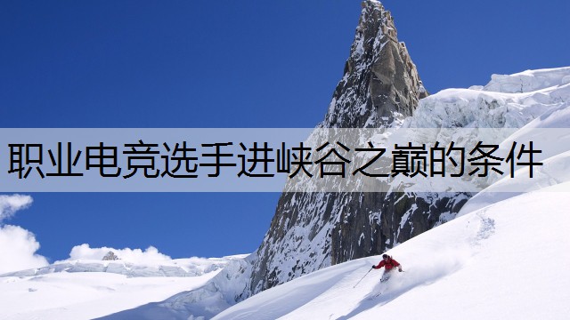 职业电竞选手进峡谷之巅的条件