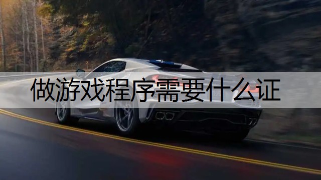 做游戏程序需要什么证